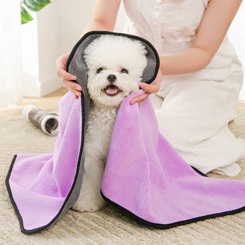 Quick Dry Microfiber Pet Towel | Fast Drying Dog & Cat Grooming Products