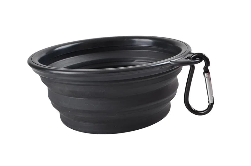 Convenient Large 1-Liter Collapsible Dog Water Bowl - Portable Folding Silicone Pet Bowl for Hydration on the Go