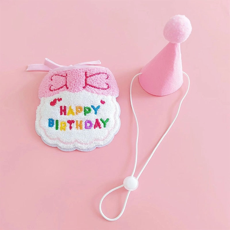 Cute Birthday Bib & Hat Set for Pets | Pet Birthday Accessories & Gifts