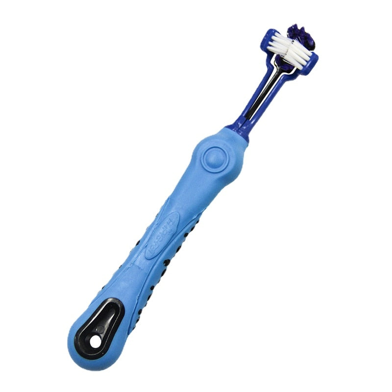 Three Sided Multi-Angle Toothbrush for Pets - Advanced Dental Care for Happy Pets
