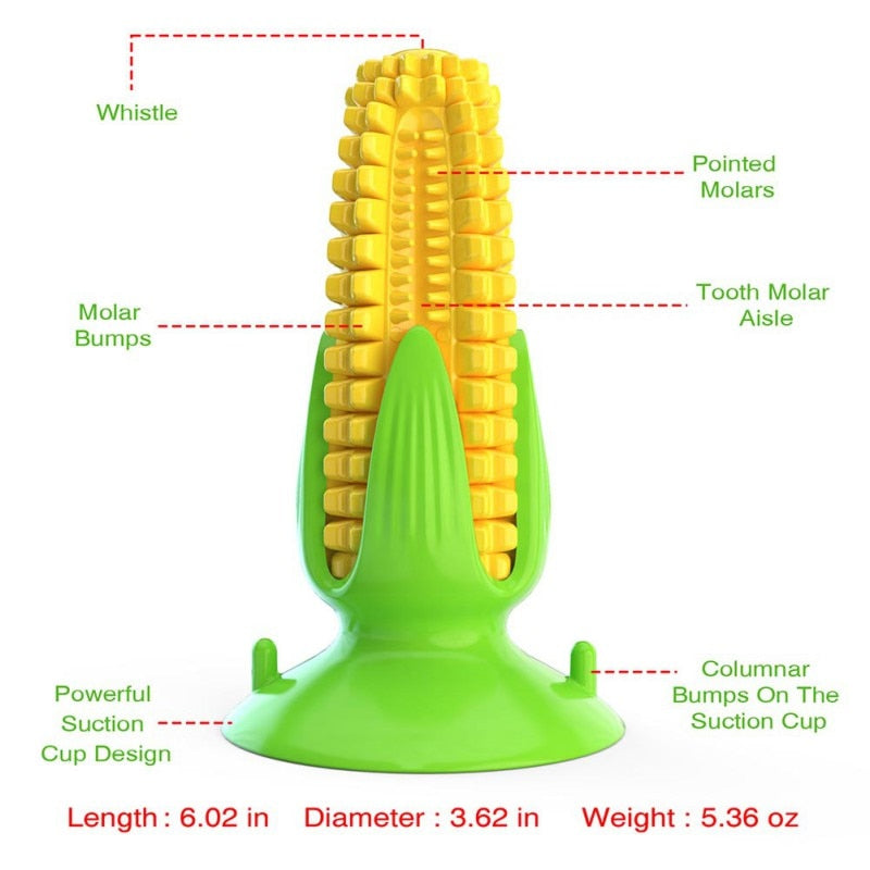 Dog Toys Corn Shaped Molars Bite Resistant Cleaning Teeth Toy | Interactive Chew Toy for Dogs
