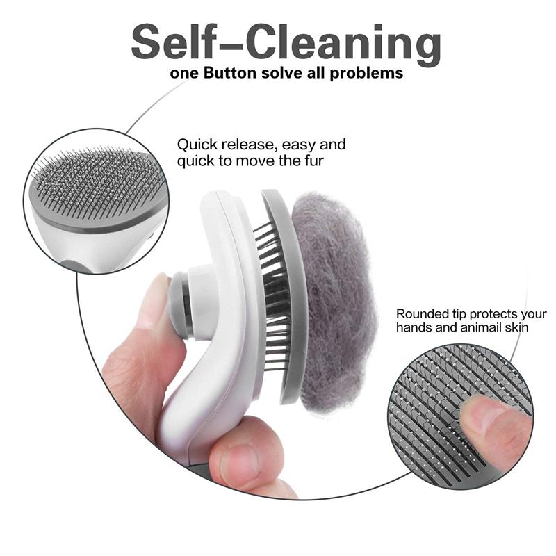Top-Quality Stainless Steel Pet Comb for Dog & Cat Hair Removal | Pet Grooming Essentials