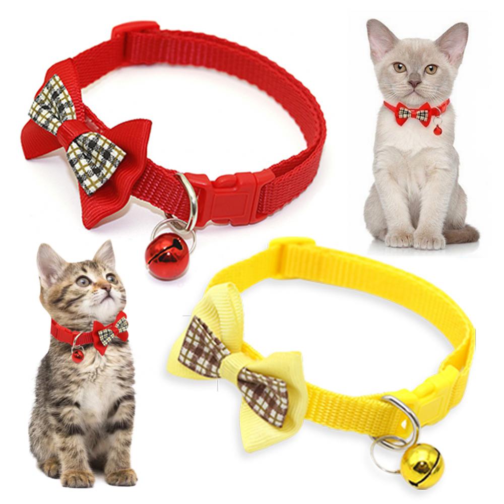 Stylish Plaid Print Cat & Dog Collar Bow Tie Bell | Shop Now!