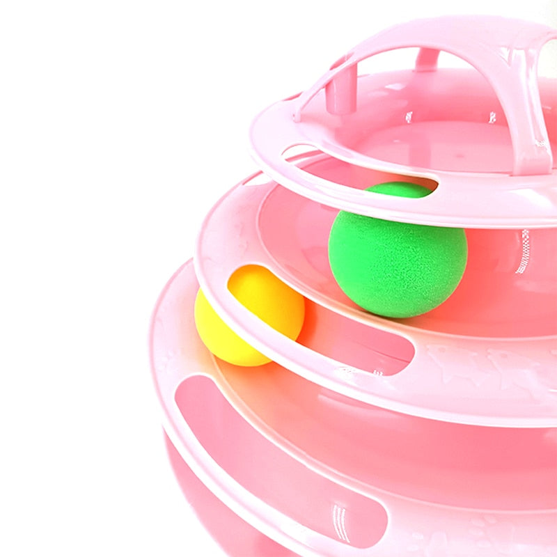 3/4 Levels Cat Toy Tower Interactive