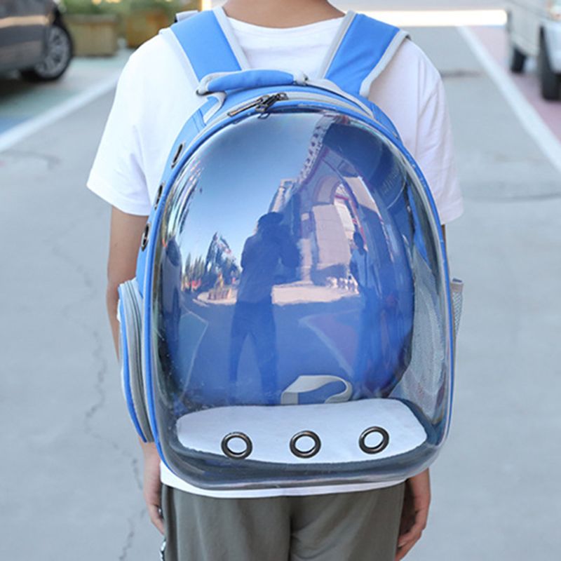 Explore the World Together with our Breathable Transparent Puppy Travel Backpack