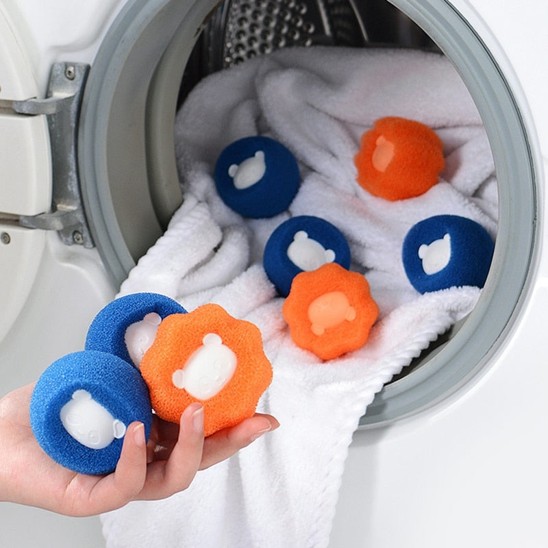Shop Reusable Magic Pet Hair Removal Laundry Balls - Say Goodbye to Pet Hair on Clothes!